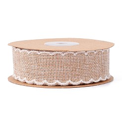 Ruban d'emballage en polyester imitation lin&nbsp;OCOR-L044-07A