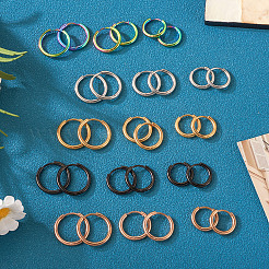 30 pieza de 15 estilos de pendientes de aro de acero inoxidable quirúrgico 316L para niñas y mujeres&nbsp;EJEW-TA0001-11