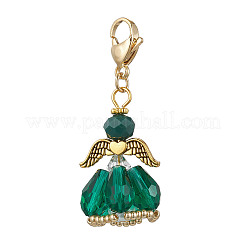 Decorazioni pendenti in lega e perline di vetro a forma di angelo&nbsp;HJEW-MZ00190-08