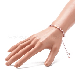 Ensemble de bracelets de perles tressées en fil de nylon avec perles de perles naturelles réglables&nbsp;BJEW-JB06454