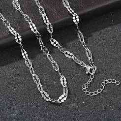 Colliers à maillons plaqués en acier inoxydable 304 de 2.5 mm&nbsp;NJEW-D328-03P-03