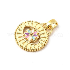 Pendentifs d'émail en laiton &nbsp;KK-I378-07G