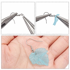 Pendentifs en acrylique givré transparent thème automne&nbsp;X-PAF002Y-27