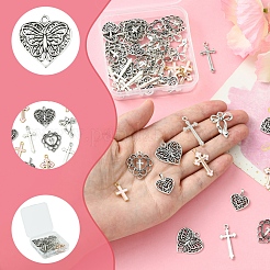 DIY Herz & Schleife & Kreuz Legierung Anhänger Dekoration Herstellung Kits&nbsp;DIY-FS0007-28