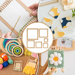 6 Stück 6 Stile Strickwebstuhl aus Pappelholz&nbsp;AJEW-WH0070-23A