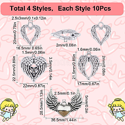 40 pièces 4 styles pendentifs en alliage de style tibétain&nbsp;TIBE-SC0001-93