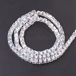 FilI di perline in vetro placcato&nbsp;EGLA-D018-6x6mm-01