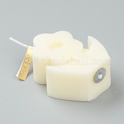 Bougies sans fumée d'aromathérapie en forme de fleur&nbsp;DIY-C001-02C