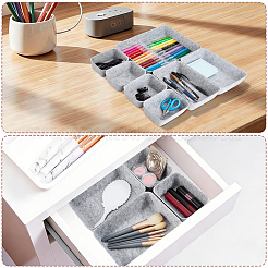 2 boîte de rangement de bijoux de bureau en feutre&nbsp;AJEW-WA0004-79