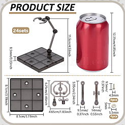 Displayhalter für Actionfiguren aus Kunststoff mit quadratischer Basis&nbsp;ODIS-WH0043-212B