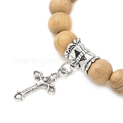 Bracciali con ciondolo in lega a croce&nbsp;BJEW-JB12357-01