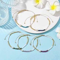 5 Stück Armbänder aus Perlen aus natürlichen Edelsteinen&nbsp;BJEW-JB10212