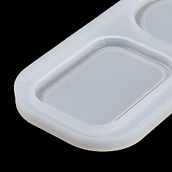 Quadratische/runde/rechteckige Mini-Serviertablett-Anhänger zum Selbermachen aus Silikon&nbsp;SIMO-R002-02A