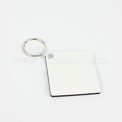 Portachiavi in mdf bianco a sublimazione bifacciale&nbsp;LS-ZXFQ-PW0001-045