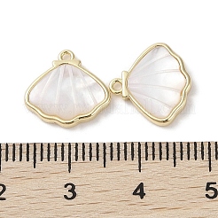 Muschelanhänger aus Messing mit Pavé-Fassung&nbsp;X-KK-G491-41G