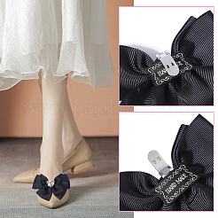 4 Stück Schuhdekorationen aus Polyester mit Schleife&nbsp;FIND-GF0006-41
