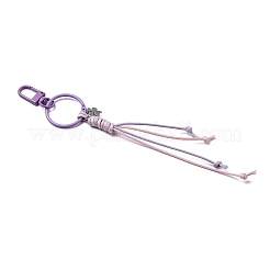 Cordon en polyester ciré coréen et pendentifs décoratifs en forme de trèfle en acier inoxydable 201&nbsp;HJEW-JM04414-03