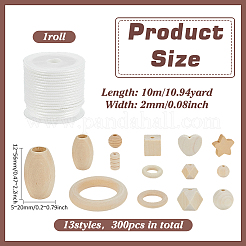 Kit per la creazione di set di gioielli fai da te in legno&nbsp;DIY-PH0030-05