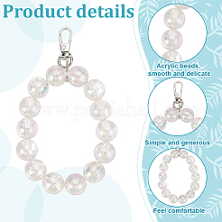 2 pendentif décoratif en perles acryliques&nbsp;HJEW-GO00097
