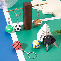 5 porte-clés en plastique PVC 5 styles.&nbsp;KEYC-TA0001-48