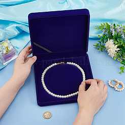 Geschenkboxen zur Aufbewahrung von Samtperlenketten&nbsp;CON-WH0086-128B