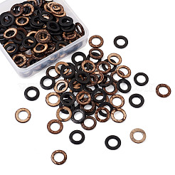 200 stücke 2 farben gefärbt holz schmuck Zubehörse coconut verbindungsringe&nbsp;COCO-CD0001-01