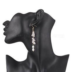 Boucles d'oreilles pendantes en acier inoxydable 304 avec perles de culture d'eau douce naturelles&nbsp;EJEW-JE06536-03
