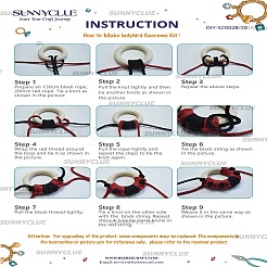 Kits para hacer llaveros de mariquita de algodón tejido a mano&nbsp;DIY-SC0028-10