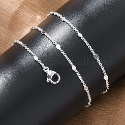 Collar de cadena de cable de latón de 1 mm para mujeres y hombres&nbsp;KK-P302-02S