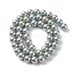Brins de perles de verre nacrées plaquées UV&nbsp;GLAA-F128-01B-T23