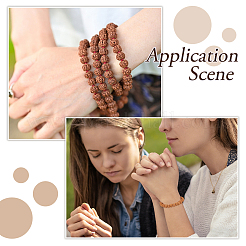 100 Stück Rudraksha-Mala-Perlen&nbsp;FIND-DC0008-44C