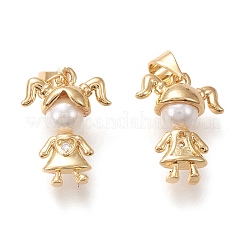 Pendentifs en laiton zircon cubique transparent&nbsp;ZIRC-CJ0001-08