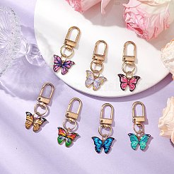 Décorations de pendentif en émail en alliage papillon&nbsp;KEYC-JKC00925