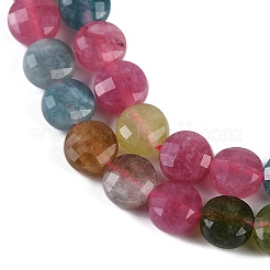 Fili di perline di tormalina imitazione giada bianca naturale&nbsp;G-H062-B01-02