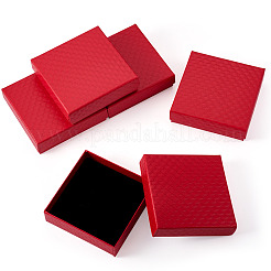 5 scatola per gioielli in cartone con trama a rombo e spugna all'interno&nbsp;CBOX-TA0001-18B