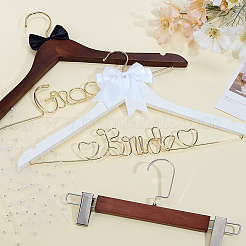 2 Stück hölzerner Hochzeitskleiderbügel&nbsp;AJEW-WR0003-71