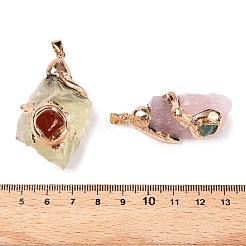 Colgantes de piedra mixta natural en bruto en bruto&nbsp;G-T138-175F