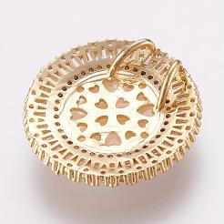 Pendentifs avec zircon cubiques à micro-pavés en laiton&nbsp;ZIRC-G105-05G