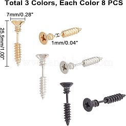 Pendientes unisex de acero inoxidable 304 con revestimiento al vacío de PVD&nbsp;EJEW-UN0001-50