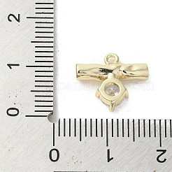 Adornos de latón micropavé de circonia cúbica&nbsp;KK-C043-01G