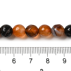 Fili di perline di agata naturale fasciata tinti e riscaldati&nbsp;G-P539-F01-02