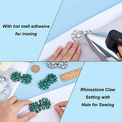 6 Stück Blumen-Glas-Strass-Cabochons&nbsp;DIY-FG0010-18D