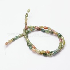 Natur Indien Achat Perlen Stränge&nbsp;G-N0173-03-4x6mm