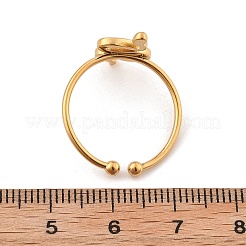 Anello aperto a forma di serpente in acciaio inossidabile 304 per donna&nbsp;RJEW-M049-02G