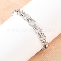 Gliederkettenarmbänder aus 304 Edelstahl für Damen&nbsp;BJEW-H207-01D-P