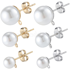 Ohrstecker-Beschläge aus Edelstahl 304&nbsp;EJEW-SP0001-17G