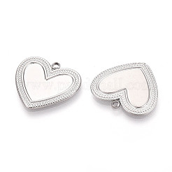 Pendentifs cabochons en acier inoxydable 304&nbsp;STAS-T065-89P