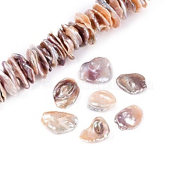 Perles de perles de keshi baroques naturelles&nbsp;PEAR-S020-R07B