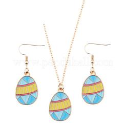 Ensemble collier pendentif et boucles d'oreilles pendantes en alliage émaillé&nbsp;FS-WG38758-09