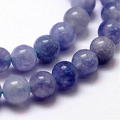 Natürliche weiße Jade Nachahmung Aquamarin Perlen Stränge&nbsp;G-F364-15-6mm